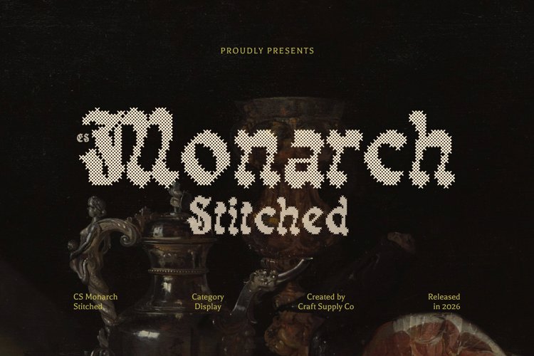 Preview of CS Monarch Stitched Font