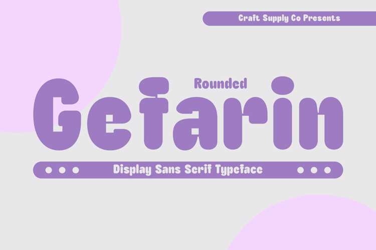 Gefarin Rounded Font