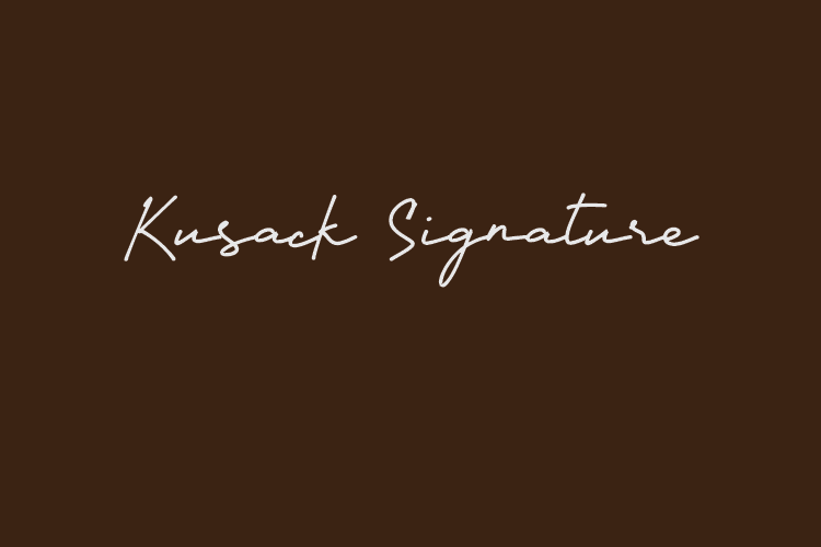 Kusack Signature Font