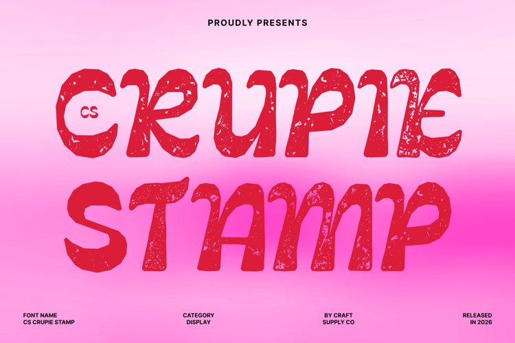 Preview of CS Crupie Stamp Font