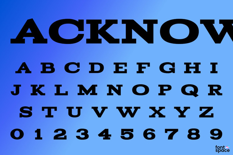 Acknowledgement Font