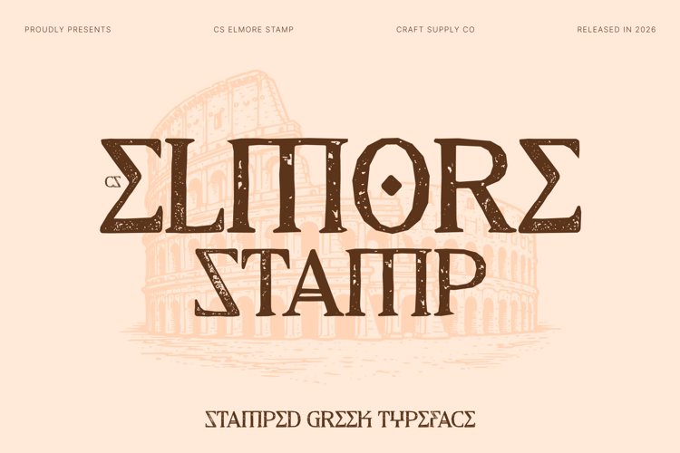 Preview of CS Elmore Stamp Font