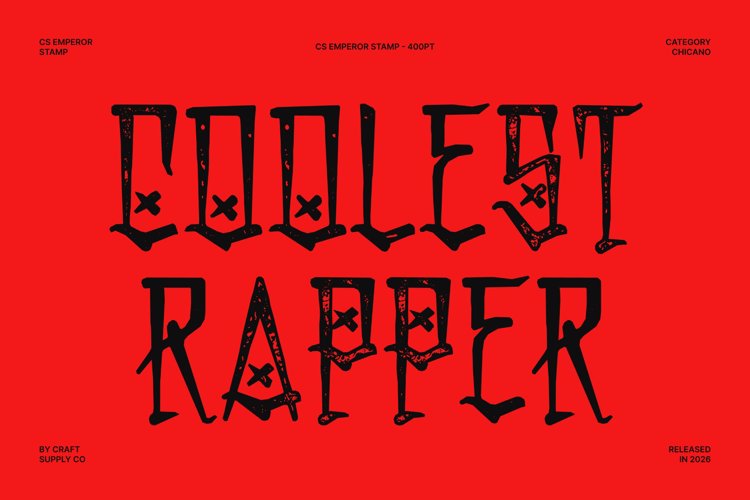 Preview of CS Emperor Stamp Font
