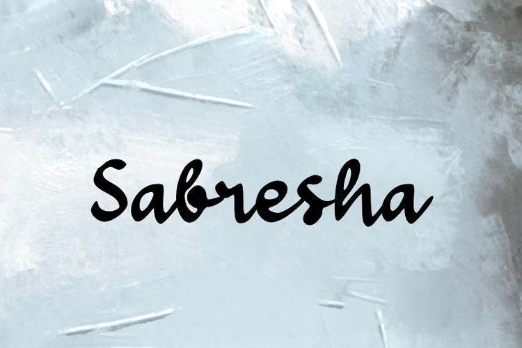 s sabresha Font