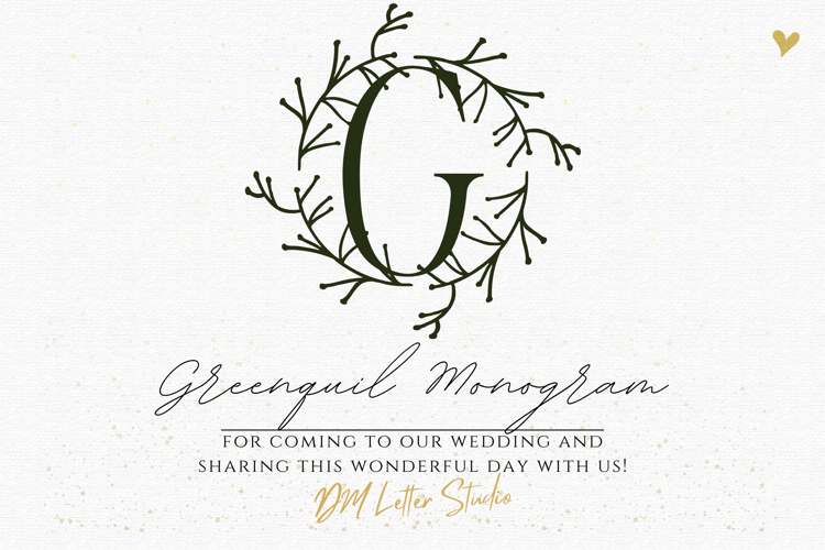 Preview of Greenquill Monogram Font