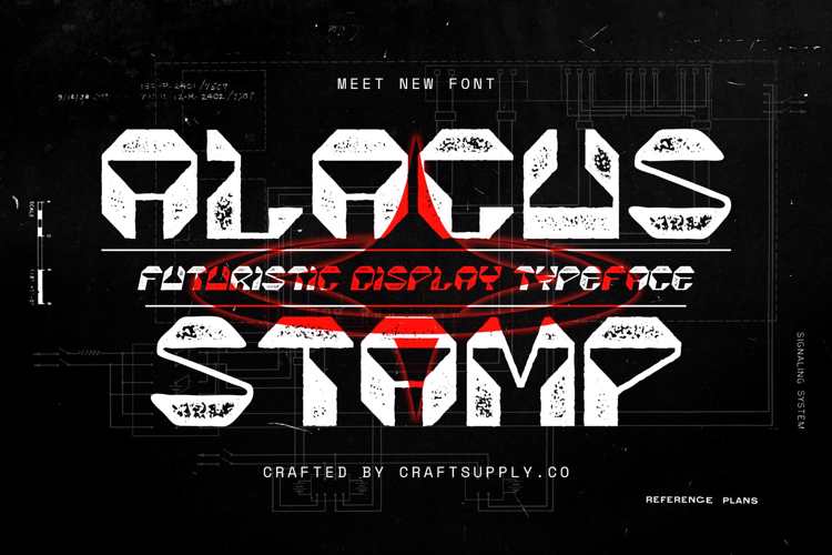 Alacus Stamp Font