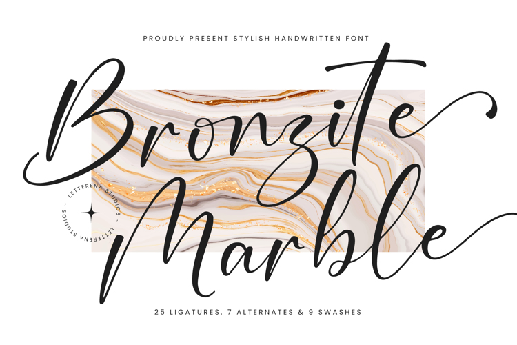 Preview of Bronzite Marble VERSION Font