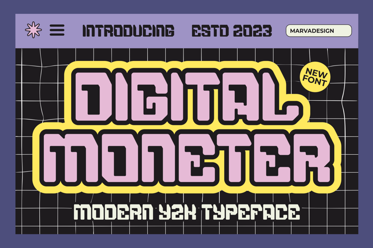 Preview of DIGITAL MONETER Font