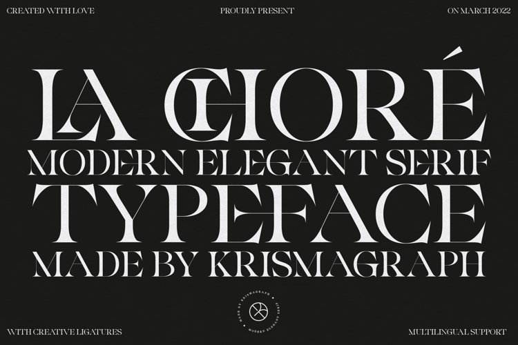Preview of La Chore Typeface Font