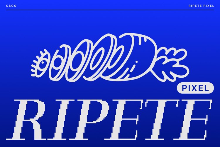 Preview of Ripete Pixel Font