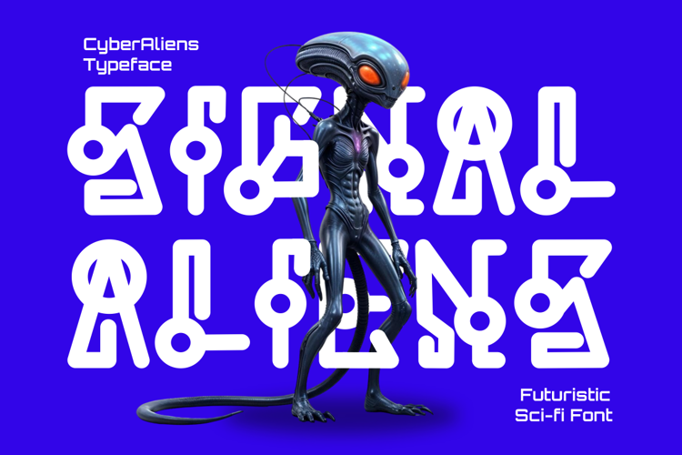 Preview of Cyber Aliens Font