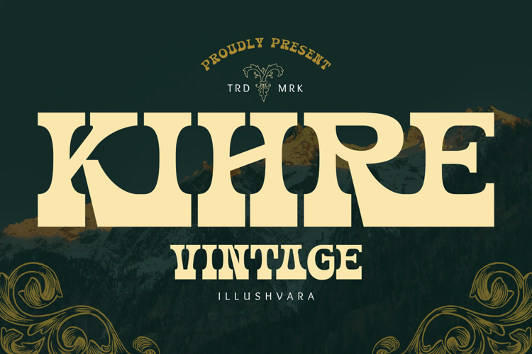 Preview of Kihre Vintage Font