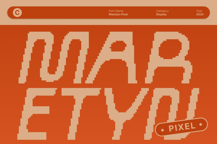 Preview of Maretyn Pixel Font
