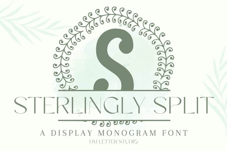 Preview of Sterlingly Split Monogram Font