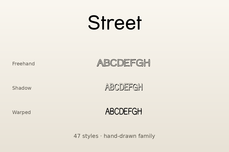 Preview of Street Font
