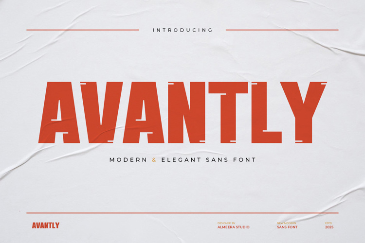 Preview of Avantly Font