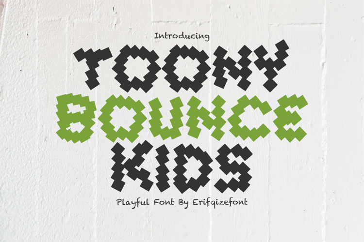 Preview of Toony Bounce Kids Font