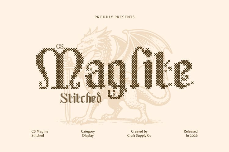 Preview of CS Maglite Stitched Font