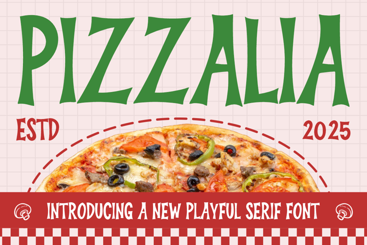 Preview of Pizzalia Font