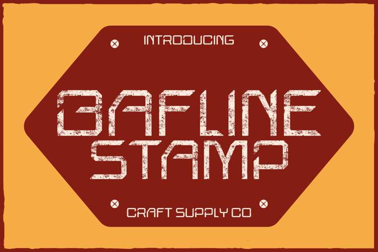 Preview of Bafline Stamp Font