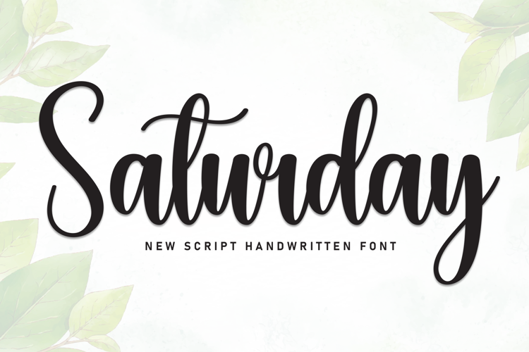 Preview of Saturday Font
