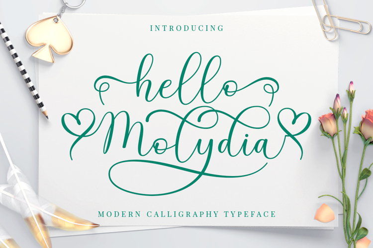 Preview of Hello Molydia Font