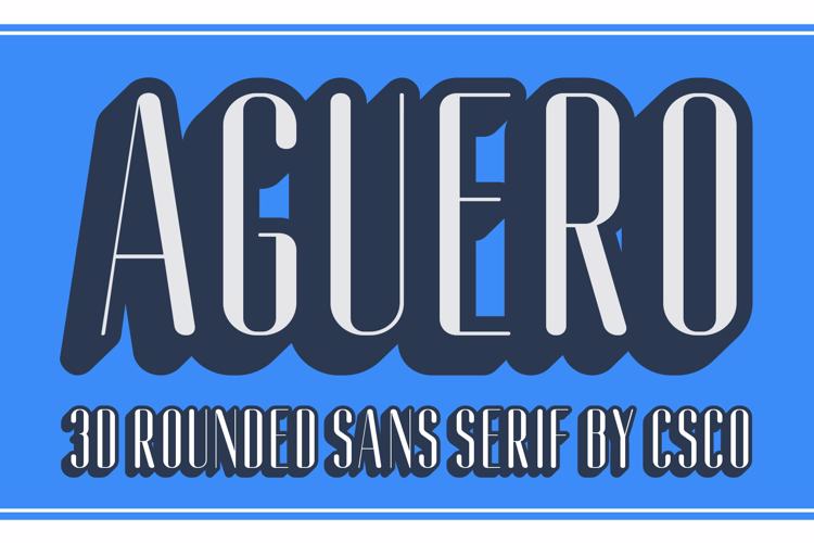 Aguero Sans Rounded 3D Font