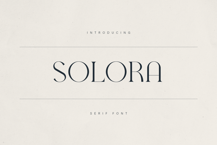 Preview of Solora– Elegant Modern Serif Font