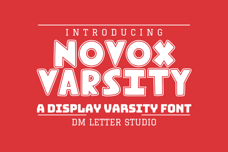 Preview of Novox Varsity Font