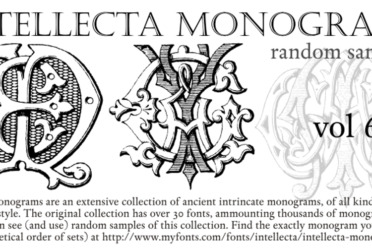 Intellecta Monograms Random Six Font