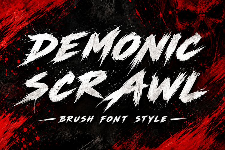Preview of Demonic Scrawl Font
