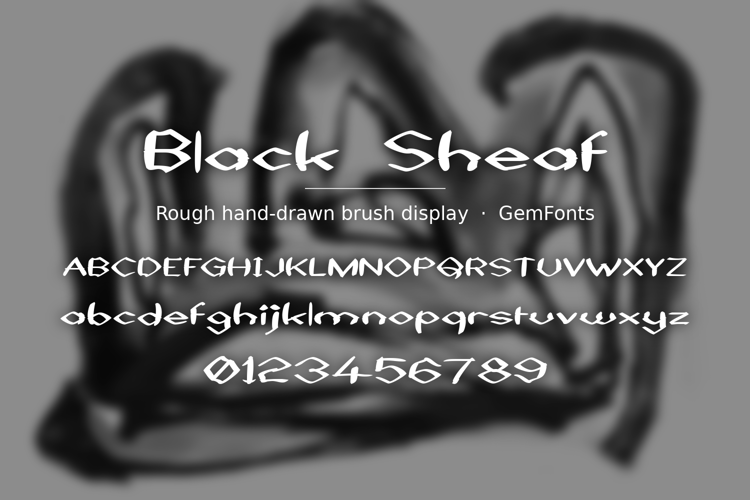 Preview of Black Sheaf Font