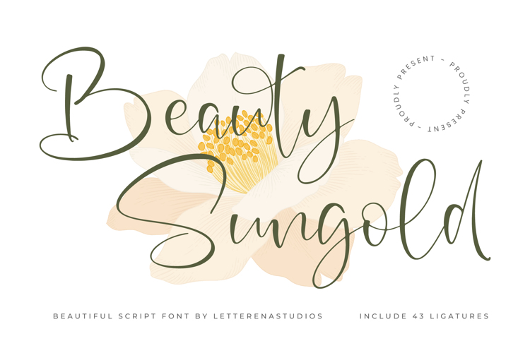 Preview of Beauty Sungold VERSION Font
