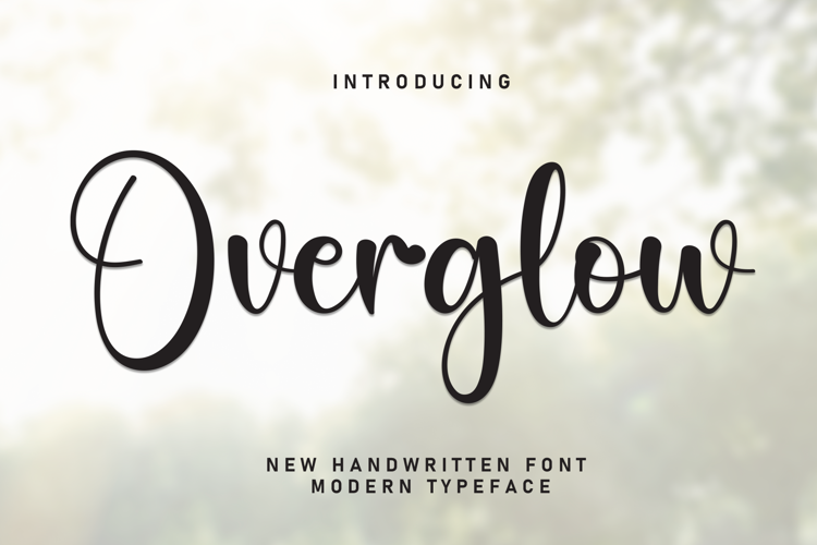 Preview of Overglow Font