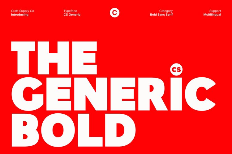 Preview of CS Generic Font