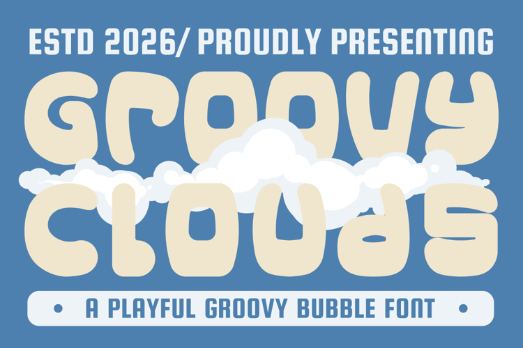 Preview of Groovy Clouds Font