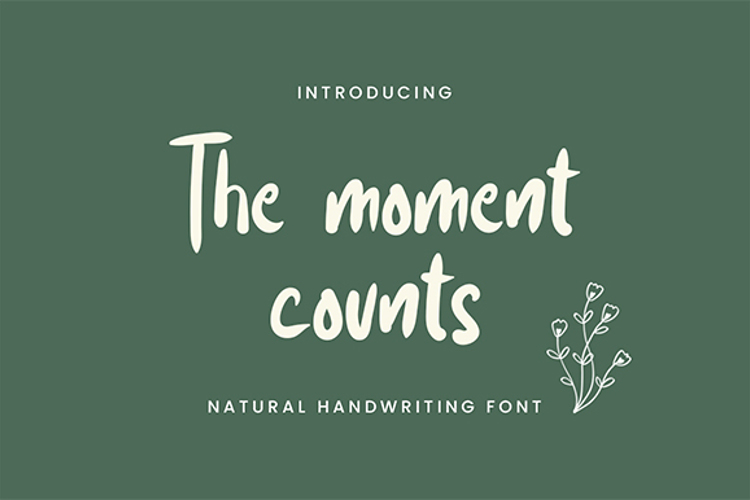 Preview of The moments counts Font