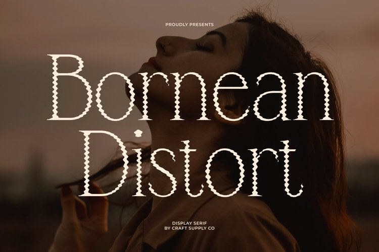 Preview of Bornean Distort Font