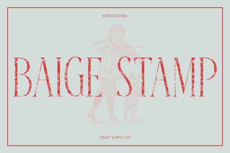 Preview of Baige Stamp Font