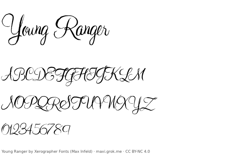 Preview of Young Ranger Font