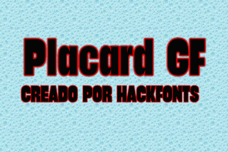 Placard GF Font