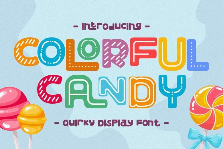COLORFUL CANDY DECORATED Font