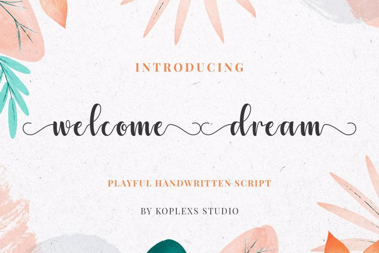 welcome dream Font