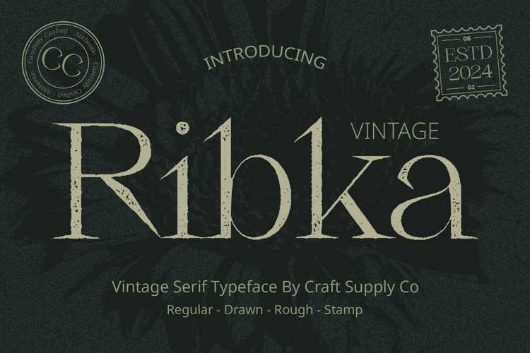 Ribka Vintage Stamp Font