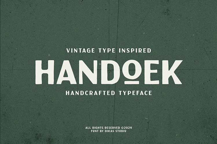Preview of Handoek Font