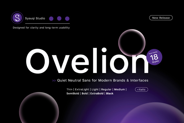 Preview of Ovelion Font