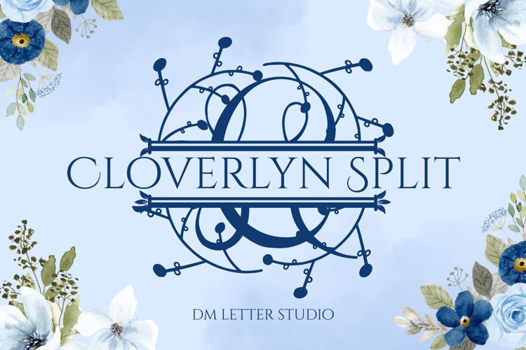 Preview of Cloverlyn Split Font