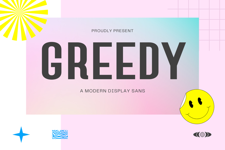 Preview of Greedy Font