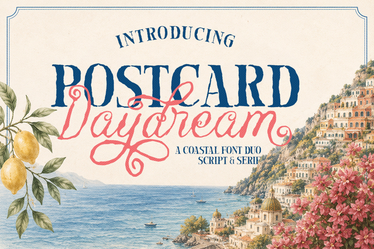 Preview of Postcard Daydream Serif Font