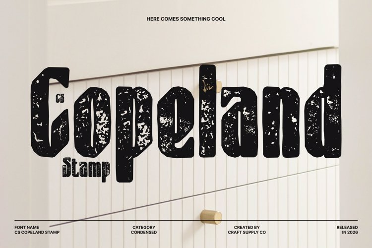 Preview of CS Copeland Stamp Font